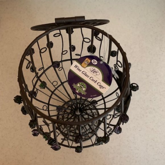 CORK CAGE WINE GLASS - NWT - Picture 4 of 7